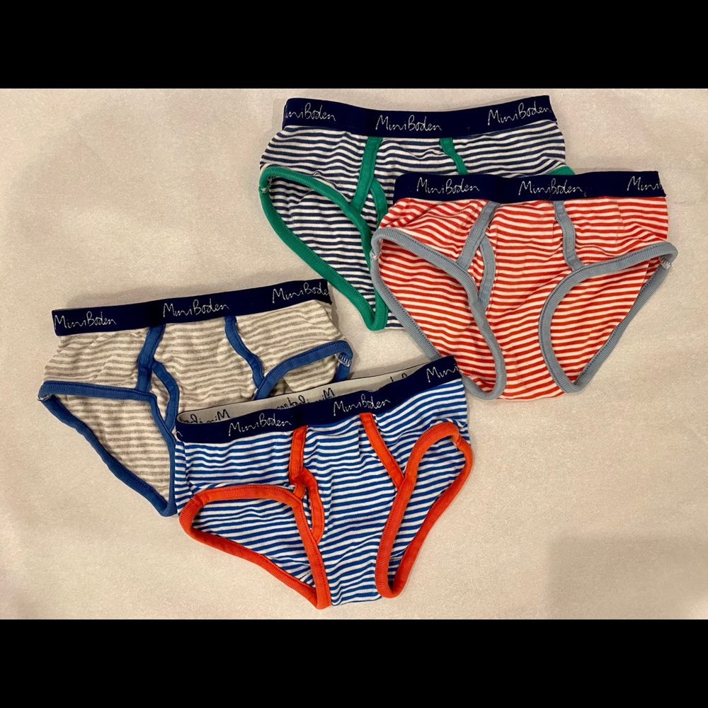 Mini Boden boys striped underwear size 4/5